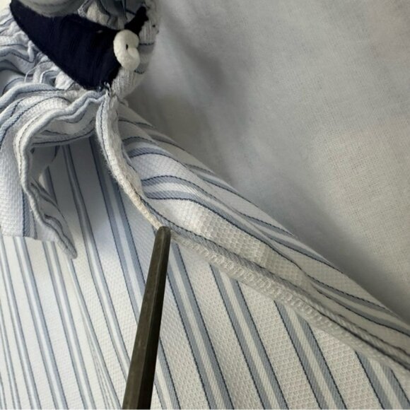 Tuckernuck Women Grosgrain Trim Oxford Stripe Bouvier Mini Dress Sz Small Preppy - Picture 9 of 11